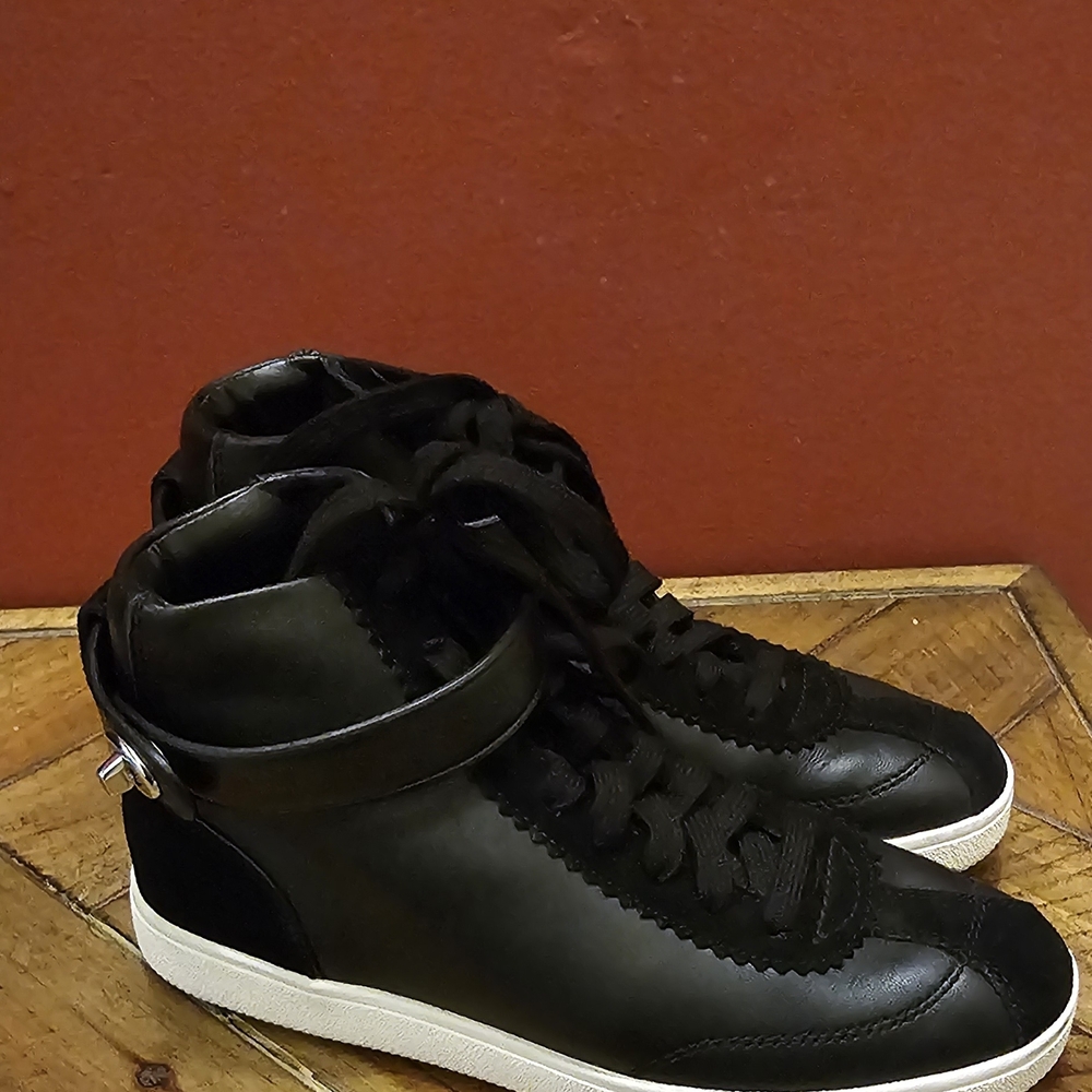Coach Black and White High-Top Sneakers